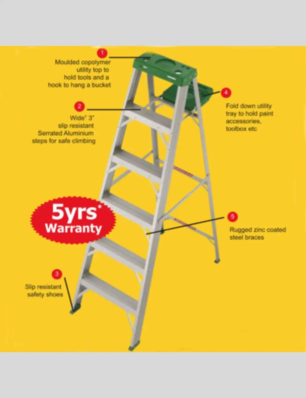 Liberti 4 Feet Aluminium Ladder