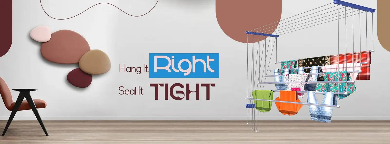 Ceiling cloth hangers — hang it right, seal it tight