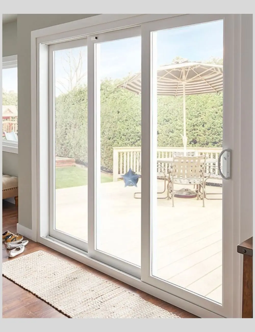 UPVC 110 Series 3 Track Sliding Door